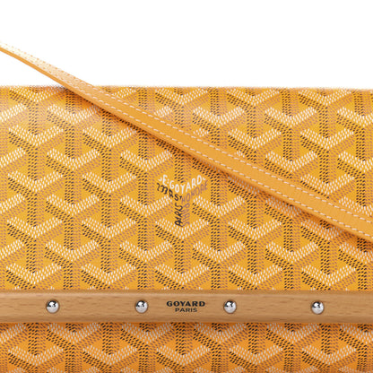 Goyard Goyardine Monte Carlo Bois Clutch With Strap Yellow 10 of 11