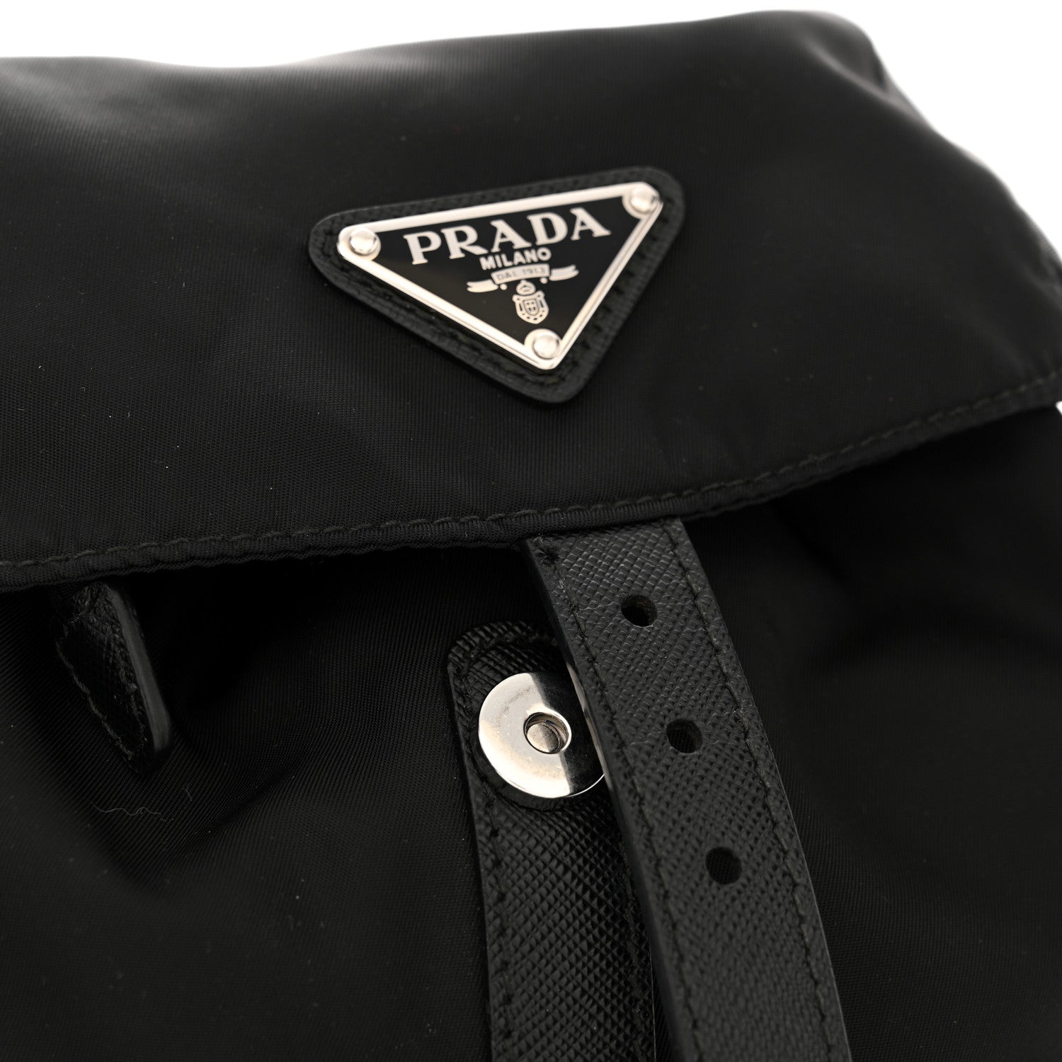 Prada Tessuto Nylon Saffiano Small Backpack Black 11 of 14