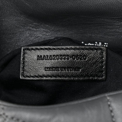 Saint Laurent Lambskin Quilted Toy Loulou Puffer Monogram Chain Satchel Storm 7 of 11