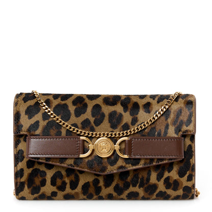 Versace Calf Hair Medusa 95 Wallet On Chain Animalier 1 of 9