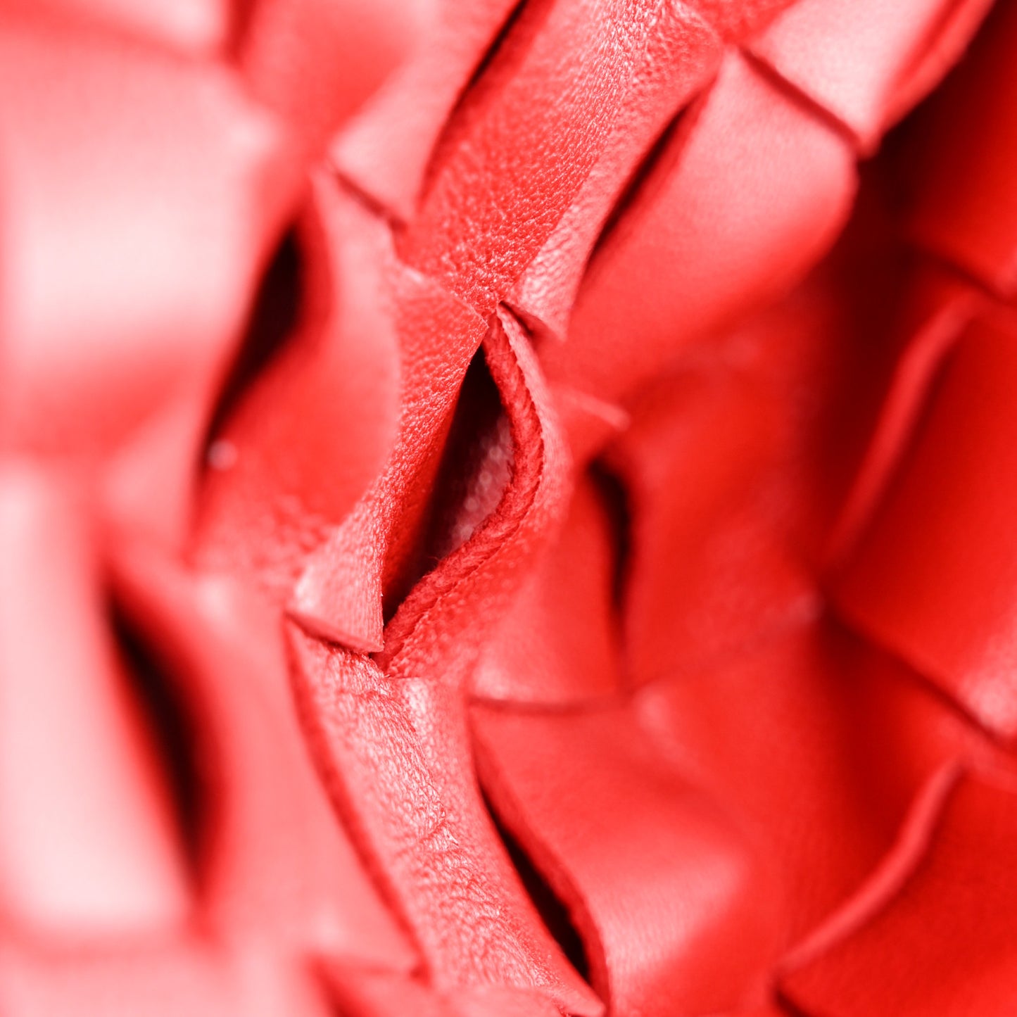 Nappa Maxi Intrecciato The Pouch Oversized Clutch Bright Red