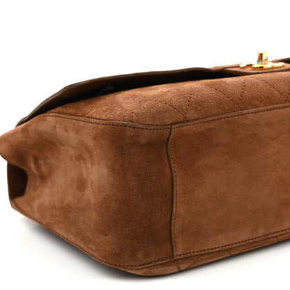 Chanel Suede Calfskin Small Souplissimo Maxi Flap Camel 9 of 10