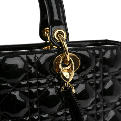 Christian Dior Patent Cannage Large Lady Dior Black 15 of 15