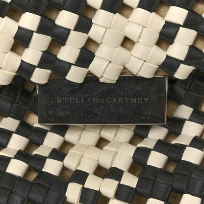 Stella McCartney Eco Alter Nappa Woven Bex Shoulder Bag Black Ivory 11 of 12