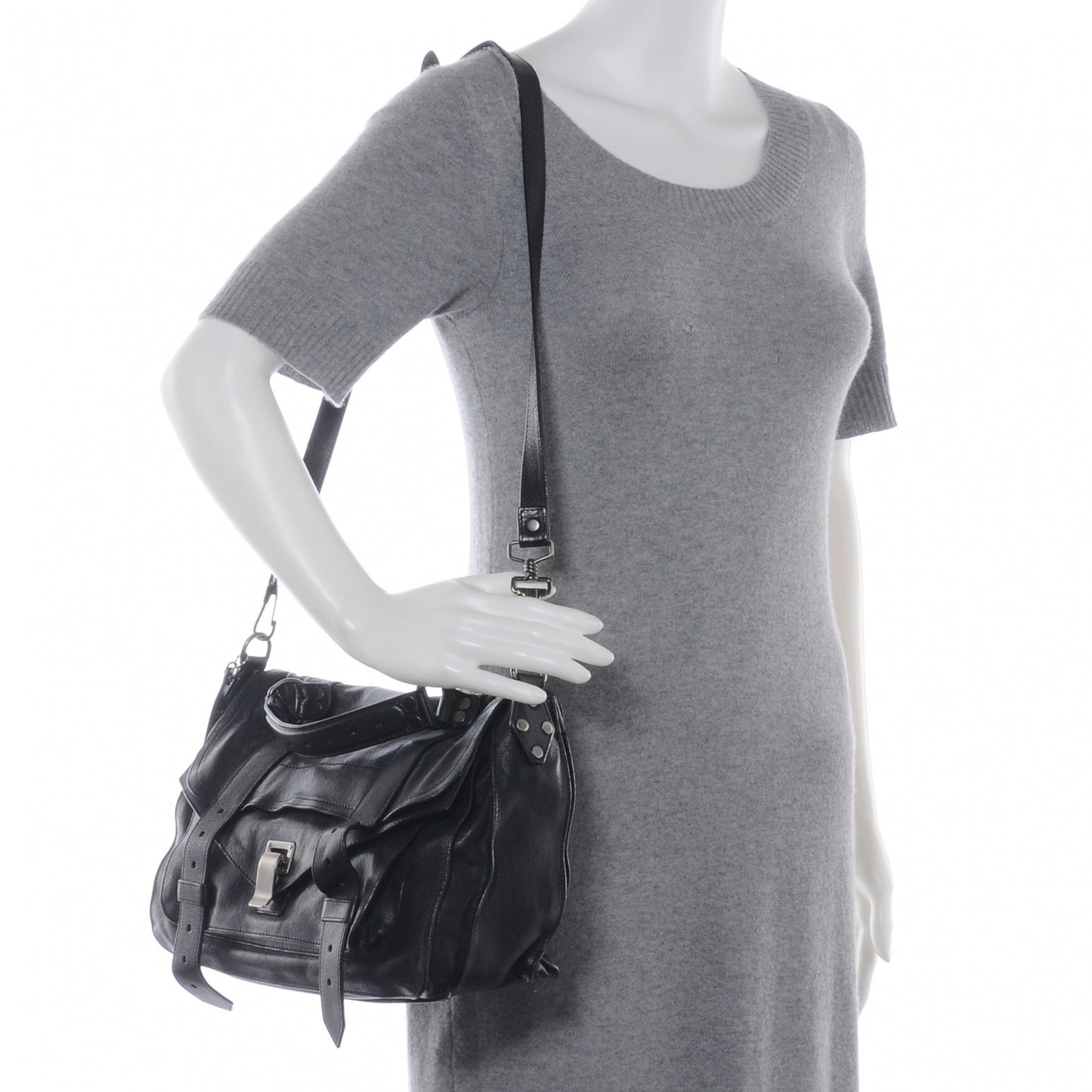 Lambskin PS1 Medium Satchel Black