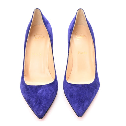 Christian Louboutin Veau Velours Decoltish 85 Pumps 37.5 Encre 3 of 9