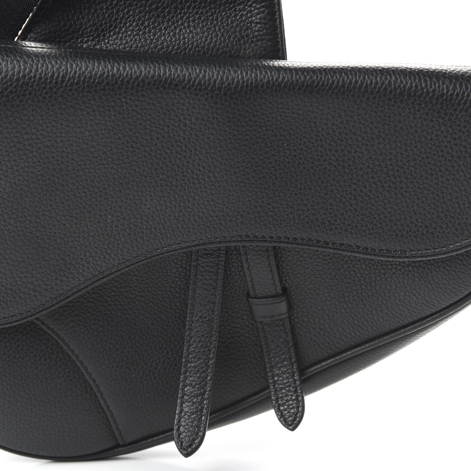 Christian Dior Grained Calfskin Kim Jones Saddle Bag Black 8 of 8
