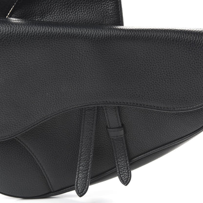 Christian Dior Grained Calfskin Kim Jones Saddle Bag Black 8 of 8
