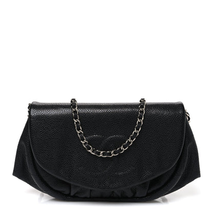Chanel Caviar Half Moon Wallet On Chain WOC Black 1 of 12