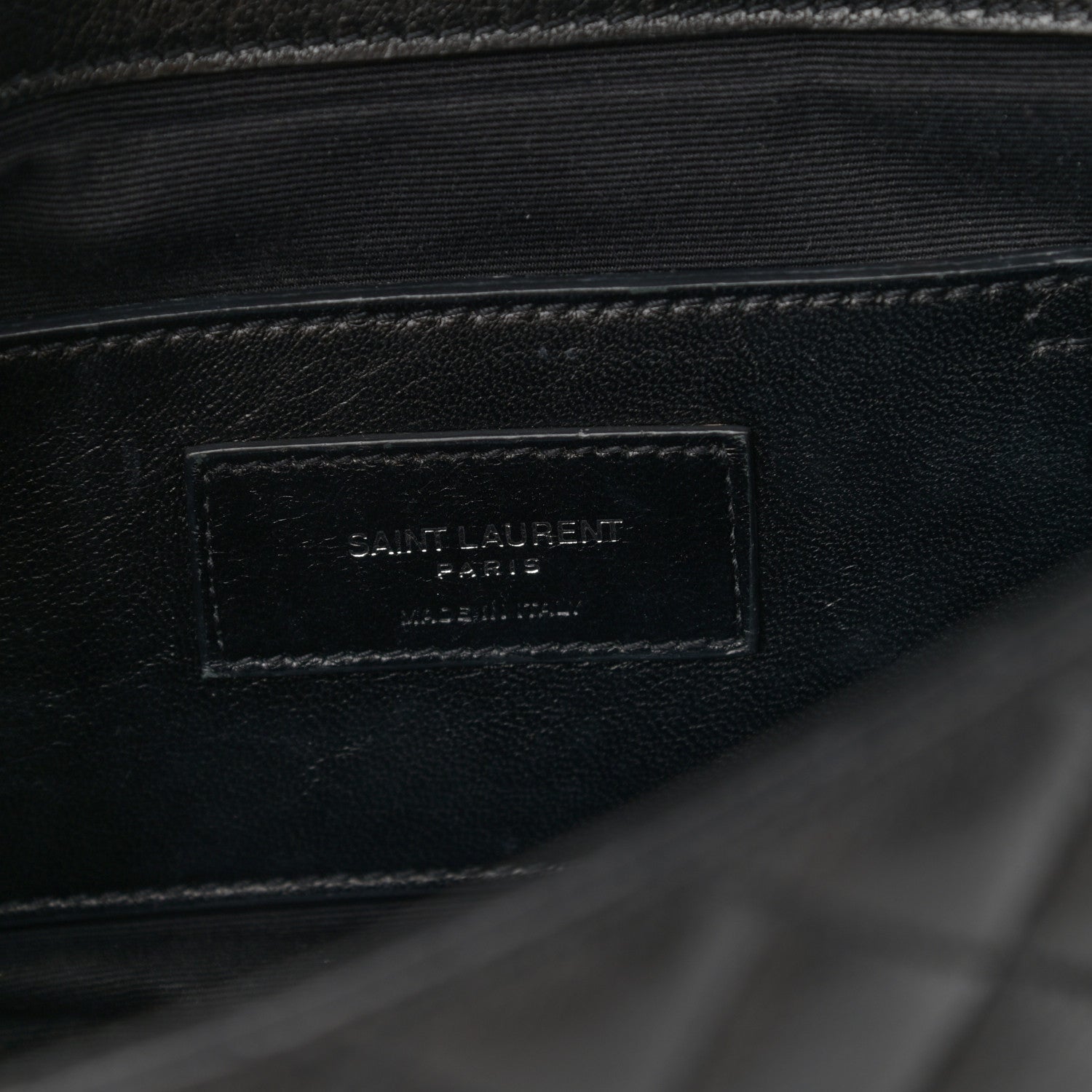 Saint Laurent Sheepskin Tri-Quilt Monogram Medium College Bag Black 6 of 17