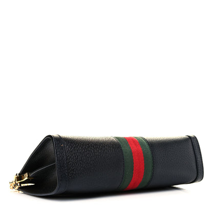 Gucci Calfskin GG Web Small Ophidia Chain Shoulder Bag Black 4 of 12