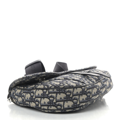 Christian Dior Oblique Mens Saddle Bag Blue 3 of 9