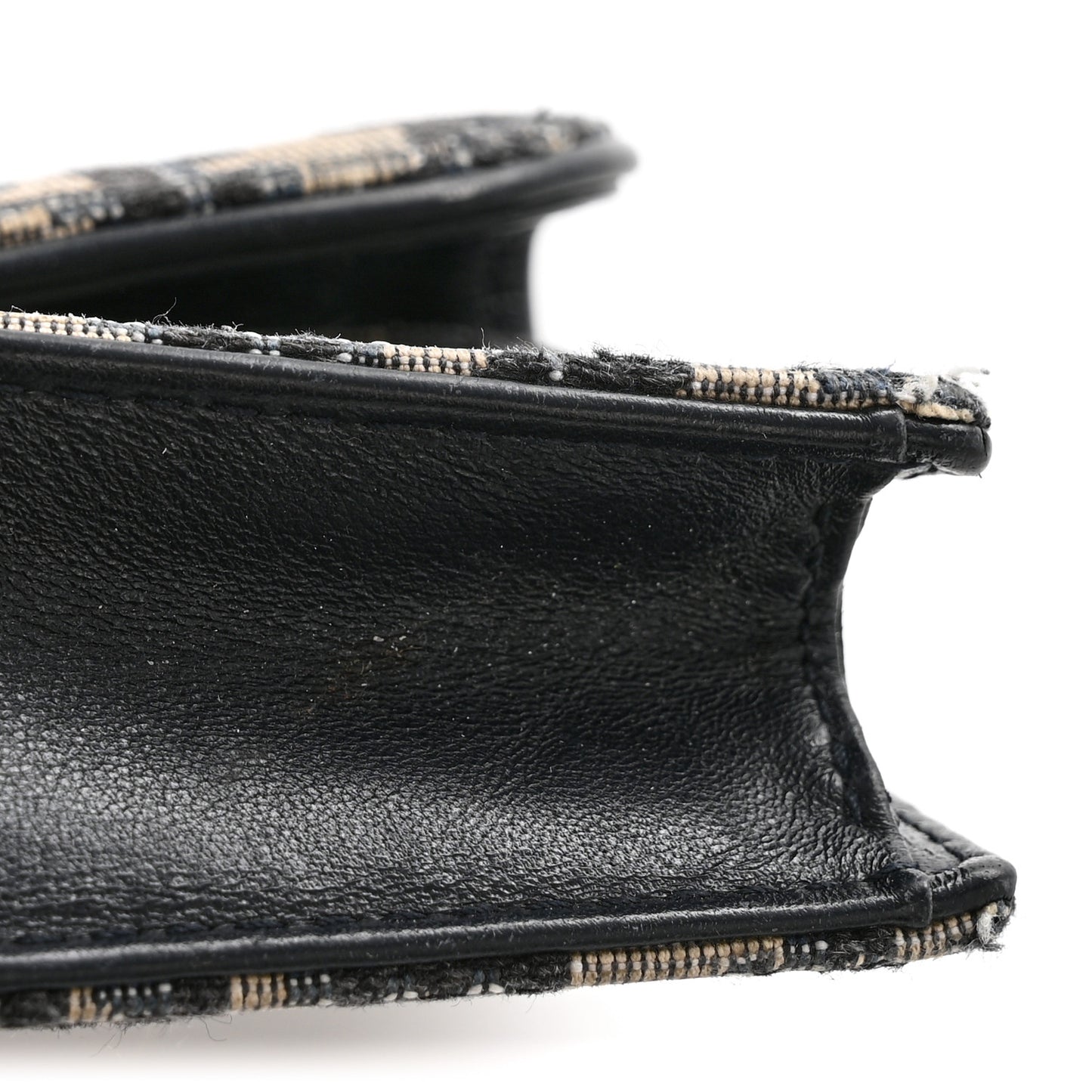 Oblique Saddle Card Holder Blue
