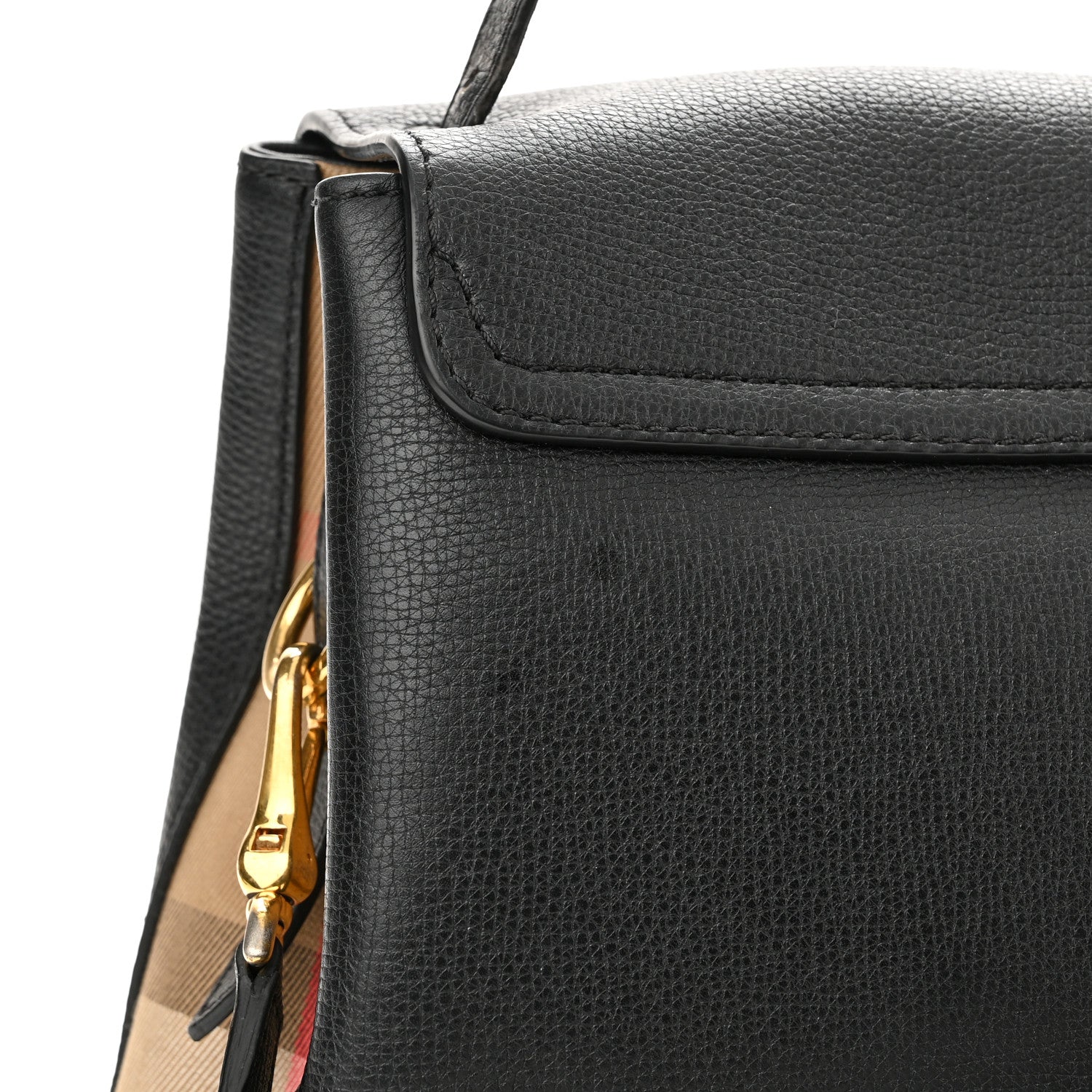 Burberry Derby Calfskin House Check Small Camberley Black 13 of 19