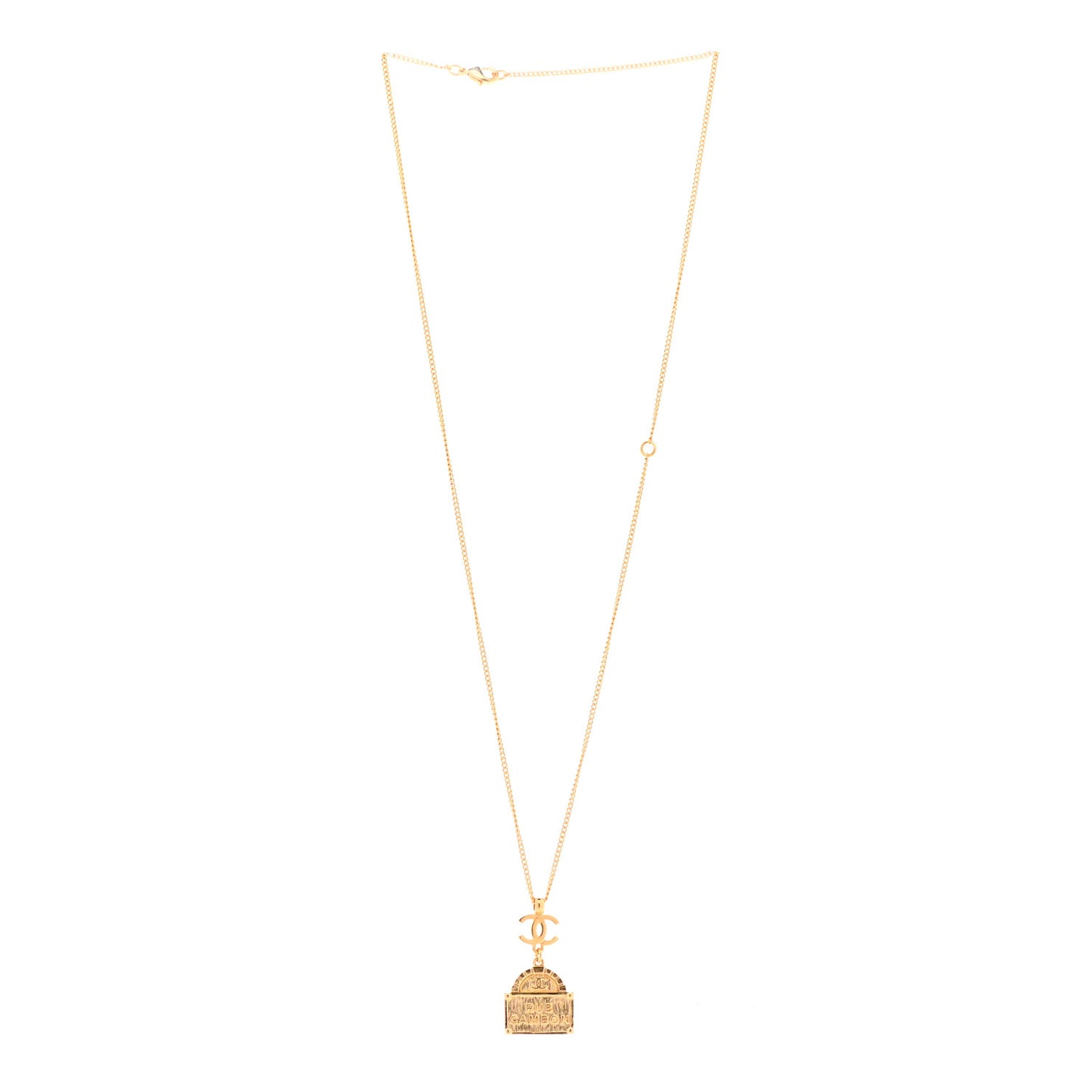 Metal CC Rue Cambon Necklace Necklace Gold