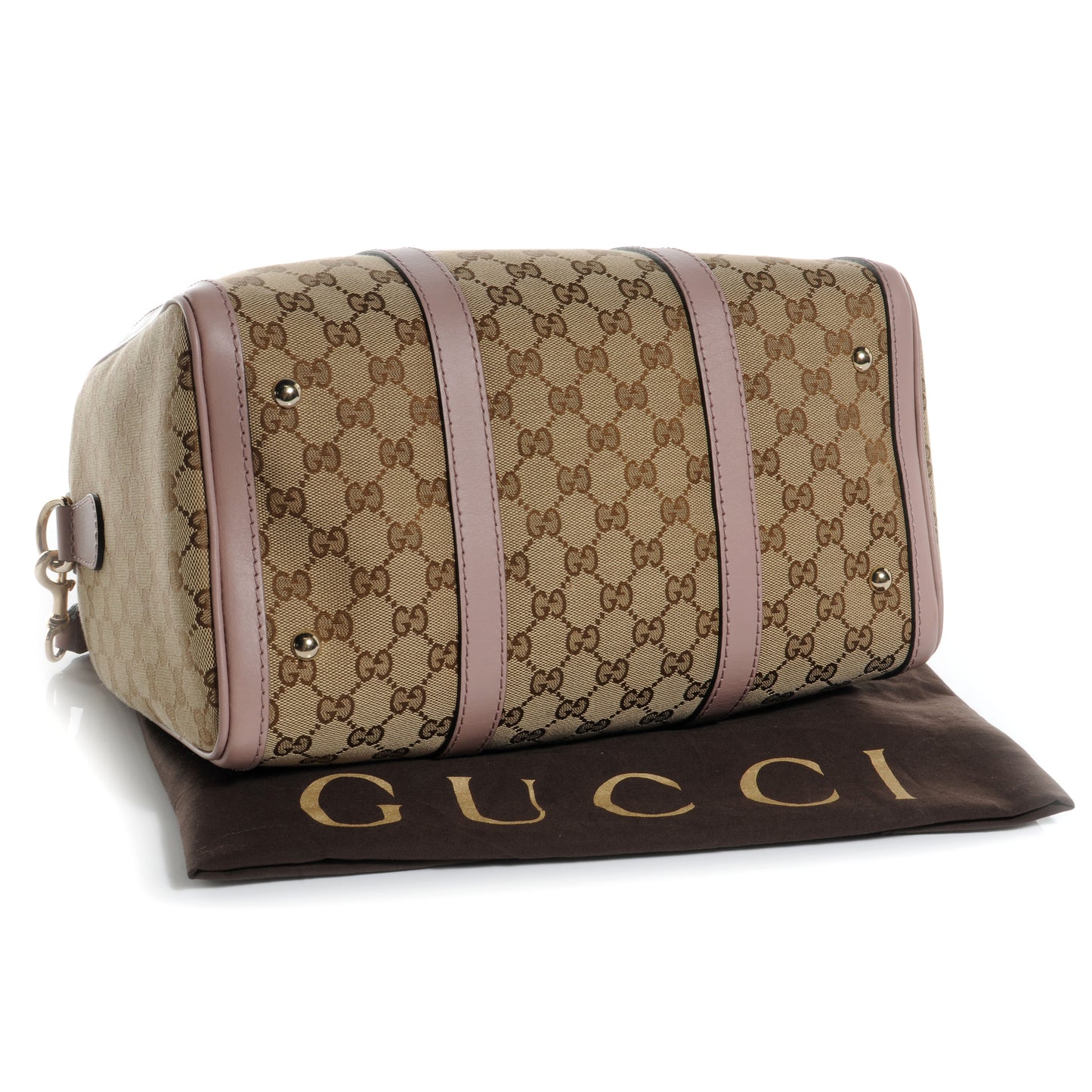 Monogram Vintage Web Medium Boston Light Pink