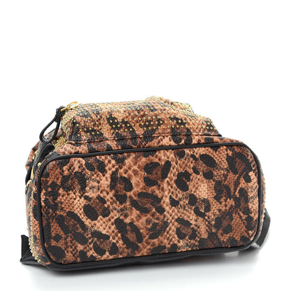 MCM Visetos Leopard Print Studded Small Stark Backpack 4 of 10