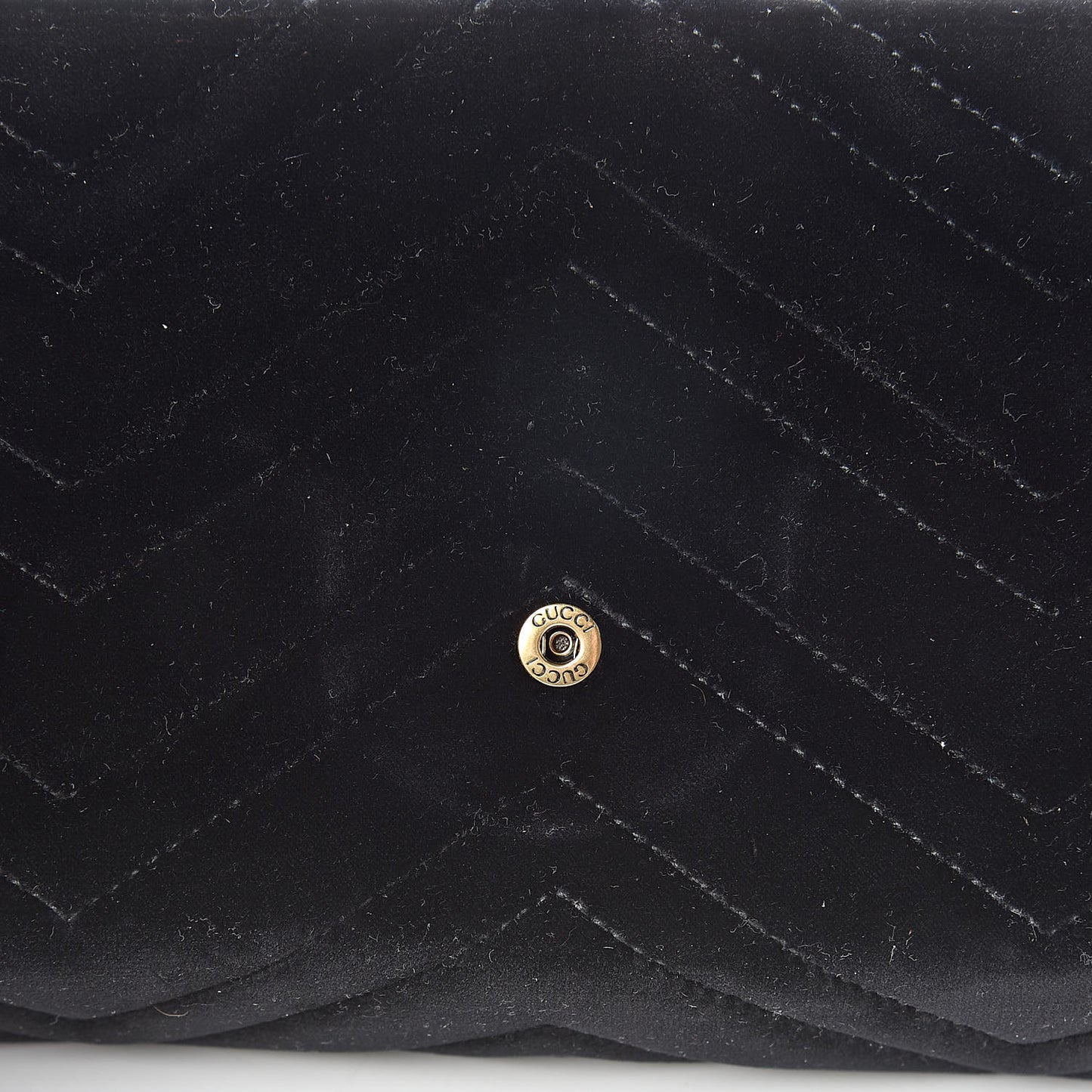Velvet Matelasse GG Marmont Chain Wallet Black