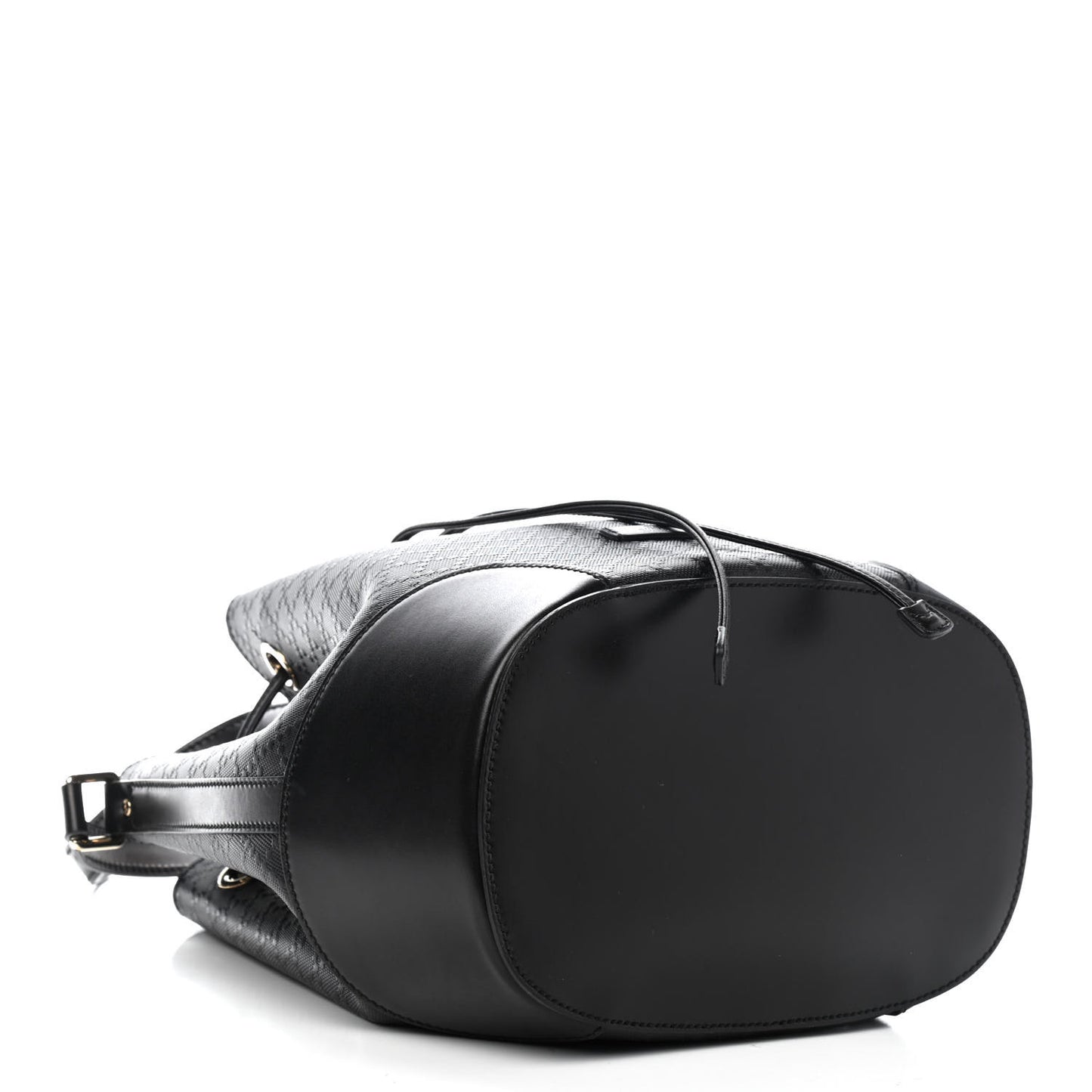 Bright Diamante Medium Bucket Bag Black
