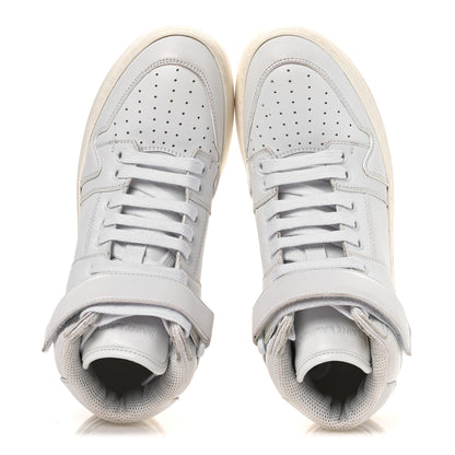 Saint Laurent Calfskin Lax Mid Top Sneakers 39 White 2 of 16