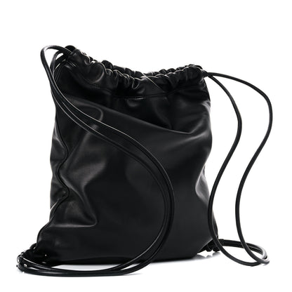 Saint Laurent Lambskin Teddy Drawstring Bag Black 4 of 12