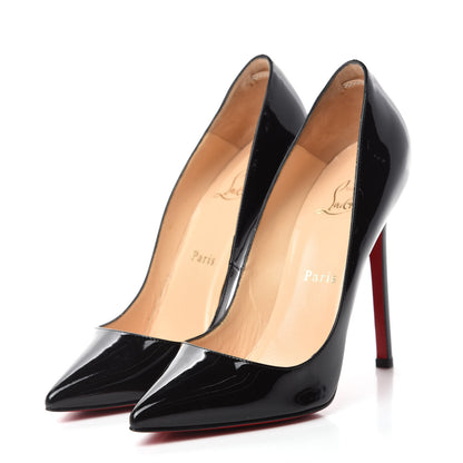 Christian Louboutin Patent Pigalle 120 Pumps 37 Black 3 of 9