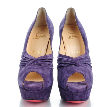 Christian Louboutin Suede Drapadita 150 Pumps 40 Iris 2 of 8