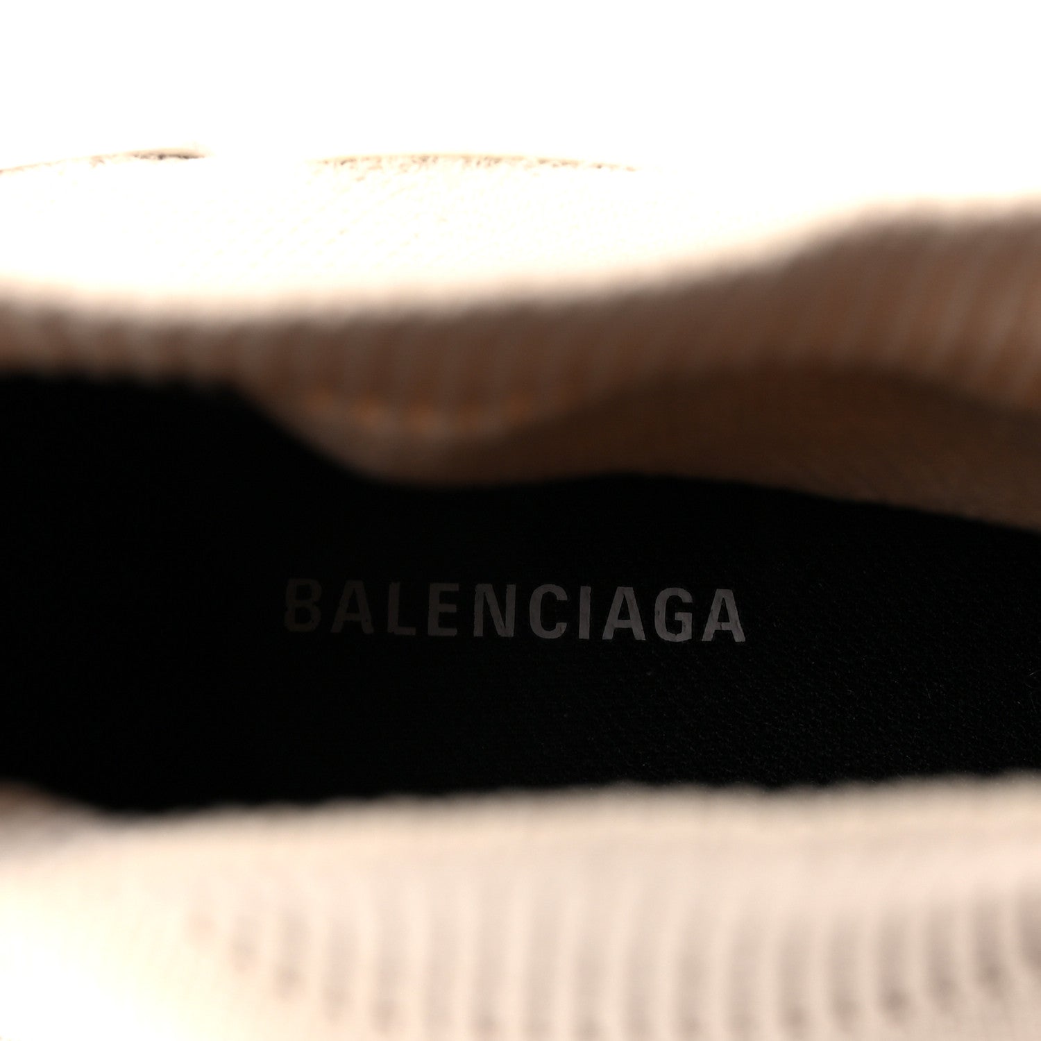 Balenciaga Ribbed Knit Womens Speed 2.0 Transparent Sole Sneakers 37 Light Beige White 8 of 9