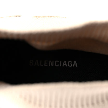Balenciaga Ribbed Knit Womens Speed 2.0 Transparent Sole Sneakers 37 Light Beige White 8 of 9
