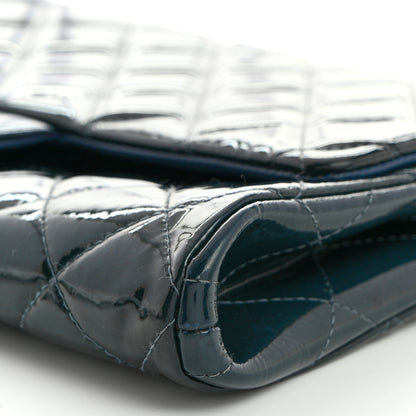 Chanel Patent Quilted Clutch with Chain Flap Blue 8 of 9