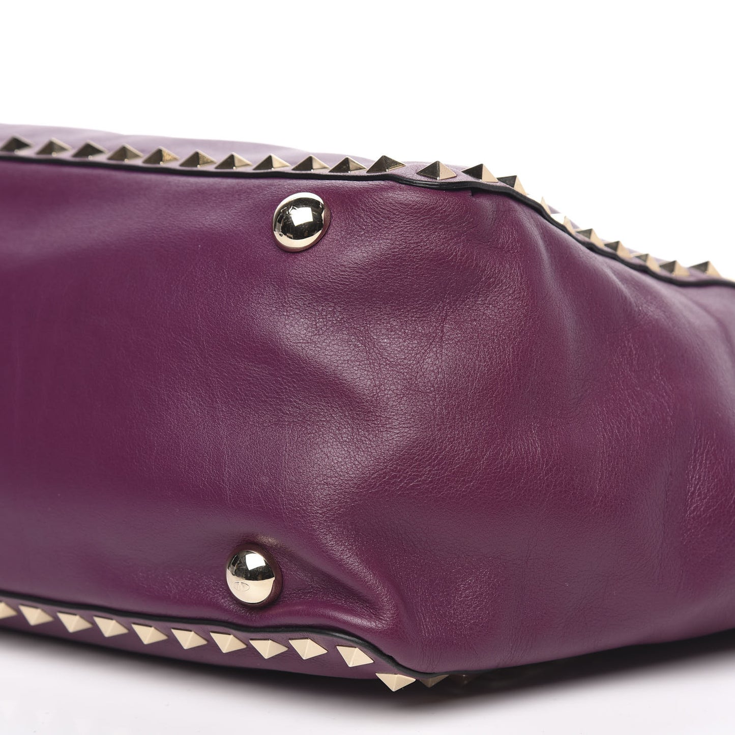 Vitello Medium Rockstud Tote Grape