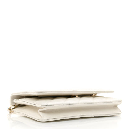 Chanel Caviar Quilted Wallet On Chain WOC White 4 of 12