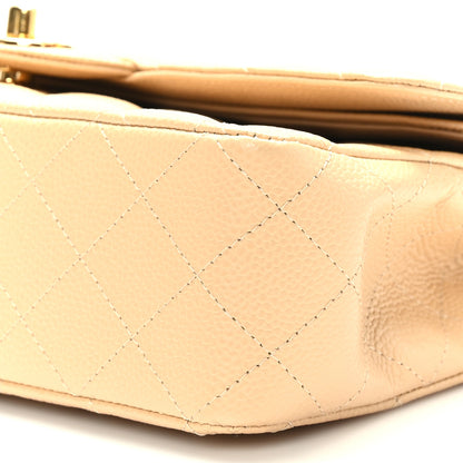Chanel Caviar Quilted Medium Double Flap Beige 9 of 9