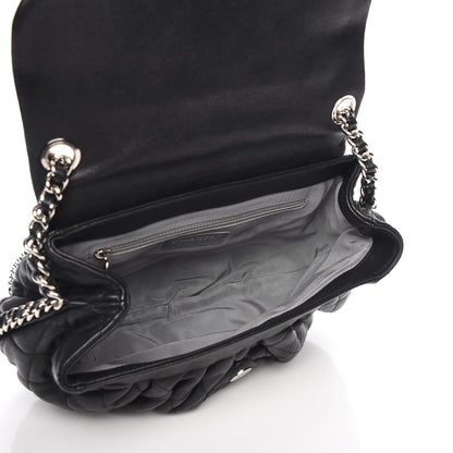 Chanel Washed Lambskin Quilted Medium Chain Around Messenger Black 5 of 8