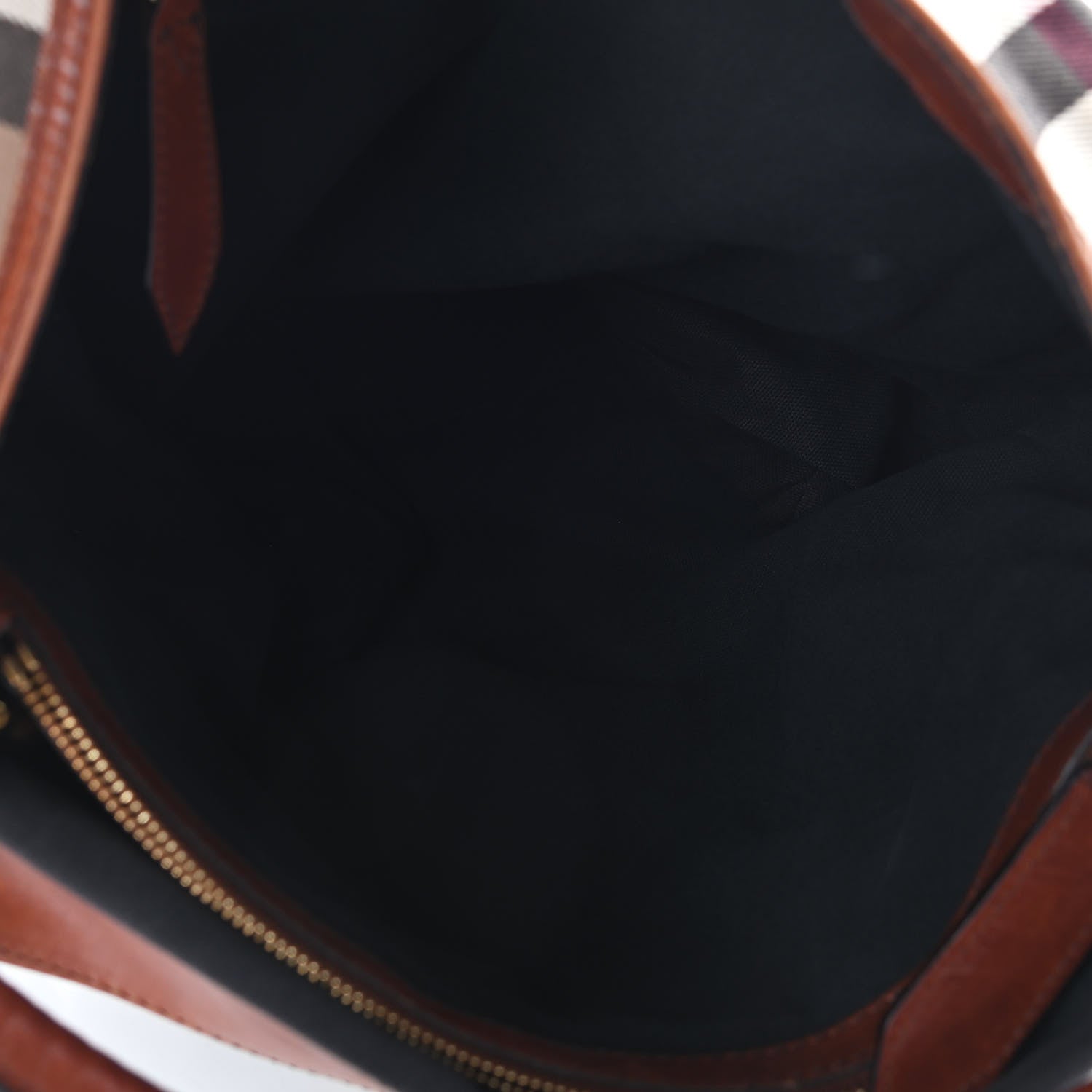 Burberry House Check Bridle Calfskin Medium Gosford Hobo Dark Tan 4 of 9