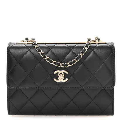 Chanel Lambskin Quilted Trendy CC Chain Clutch WOC Black 1 of 11
