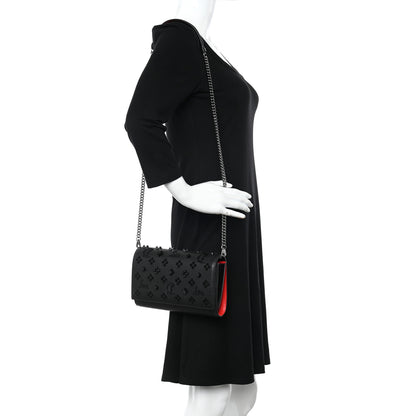 Christian Louboutin Calfskin Spikes Loubinthesky Paloma Clutch Black 2 of 11