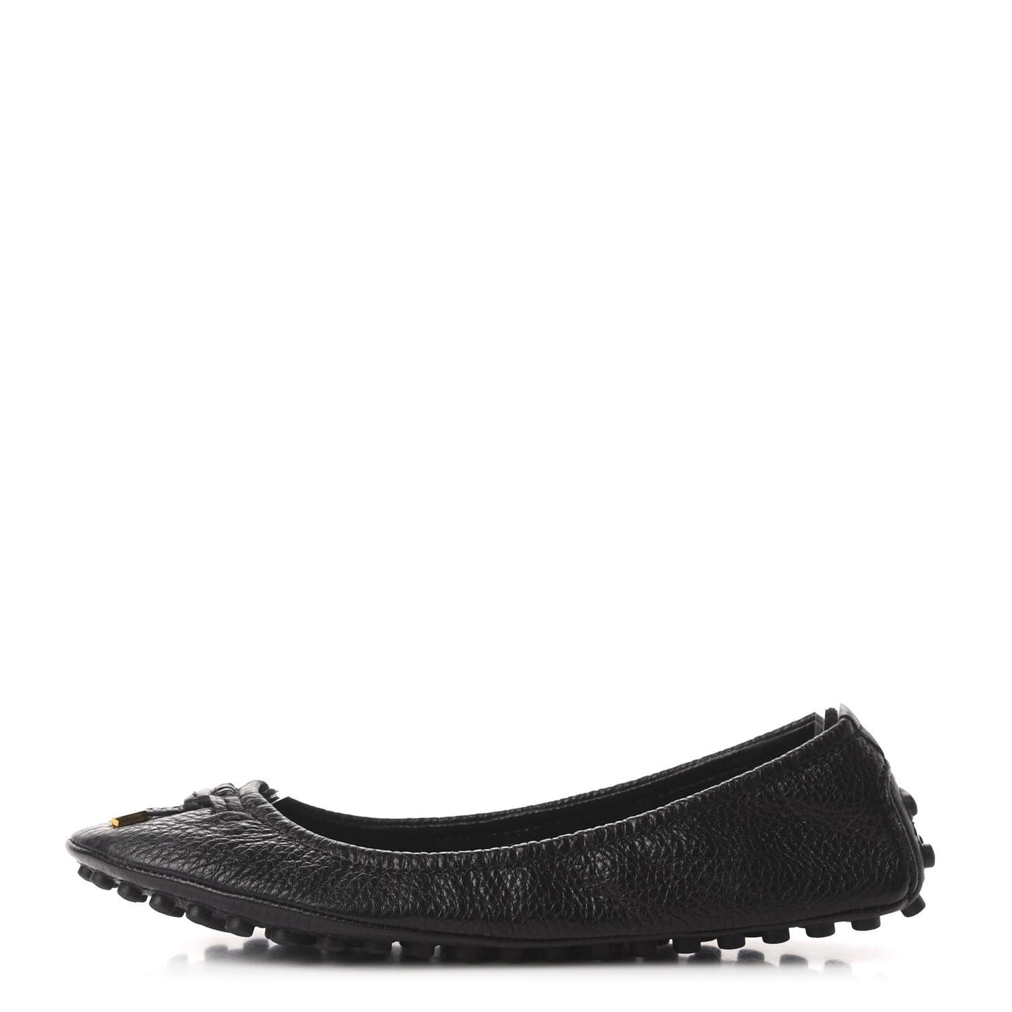 Calfskin Lemon Ballerina Flats 37 Black