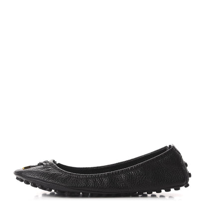Louis Vuitton Calfskin Lemon Ballerina Flats 37 Black 1 of 9