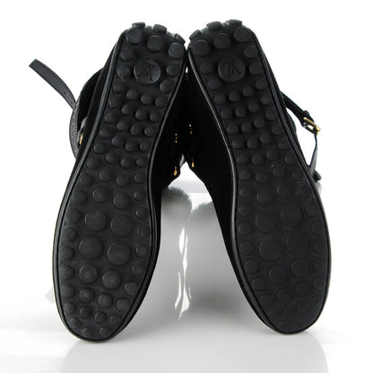Louis Vuitton Suede Shearling High Boots 39 Black 5 of 6