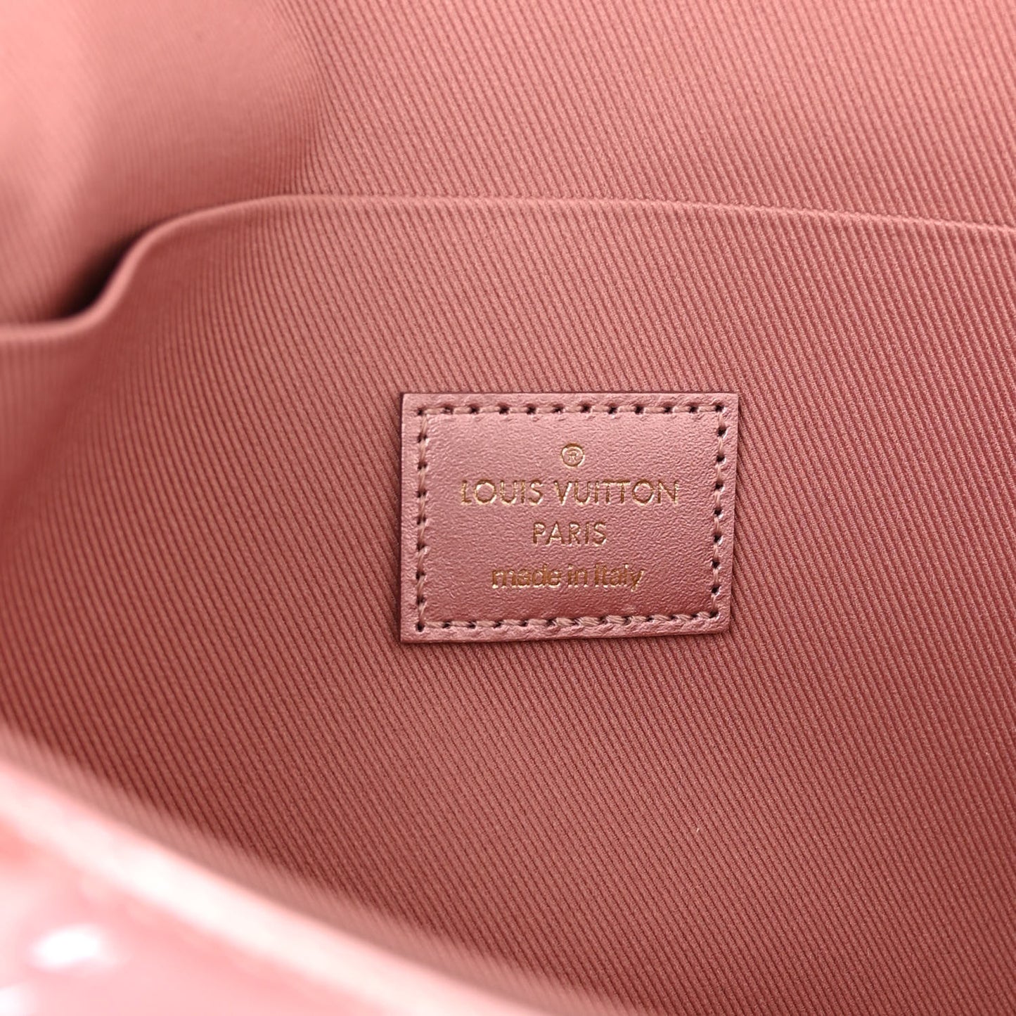Vernis Pochette Felicie Chain Wallet Metallic Pale Pink