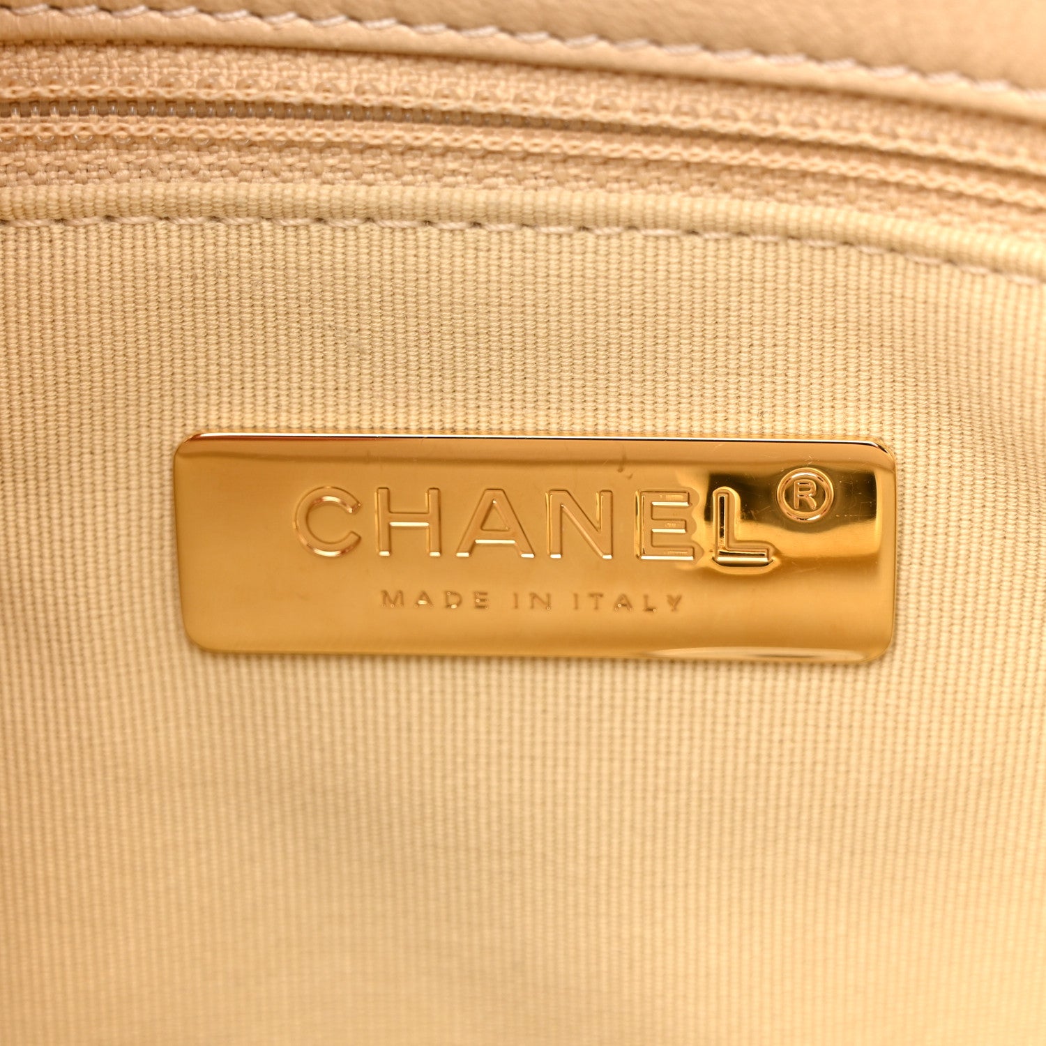 Chanel Lambskin Quilted Large Chanel 19 Flap Beige 6 of 14