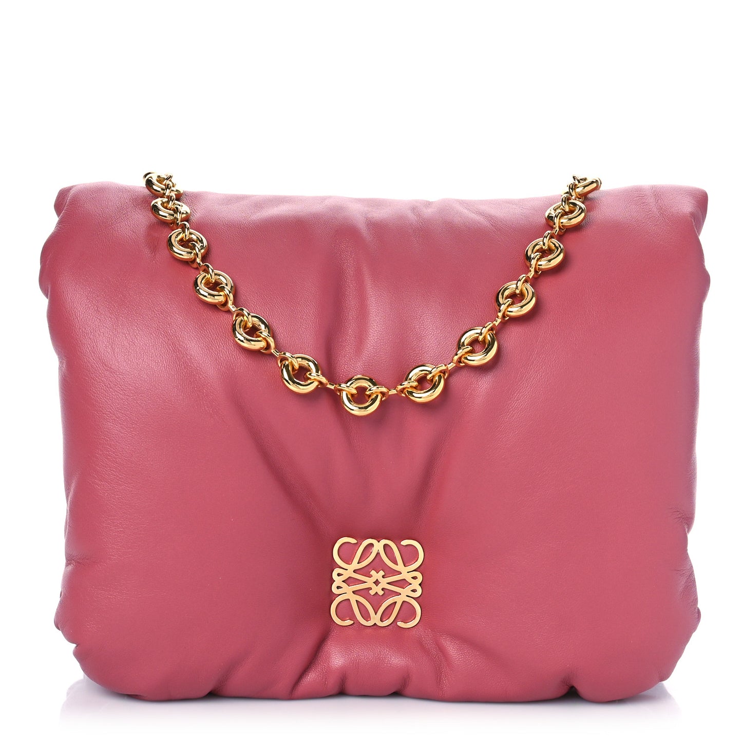 Lambskin Goya Puffer Bag Plumrose