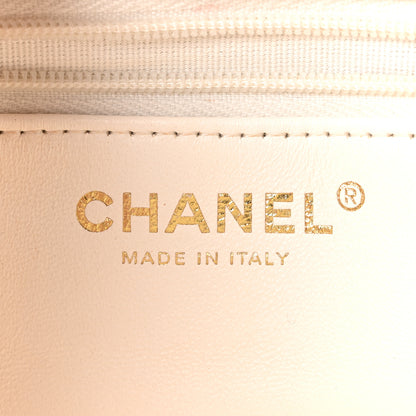 Chanel Shiny Aged Calfskin Quilted Nano Kelly Shopper White 5 of 10