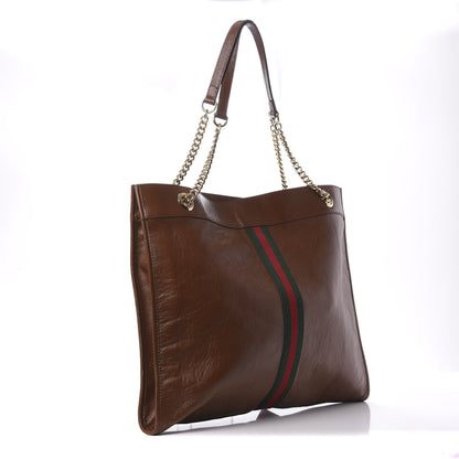 Gucci Calfskin Large Rajah Chain Tote Cuir 3 of 15