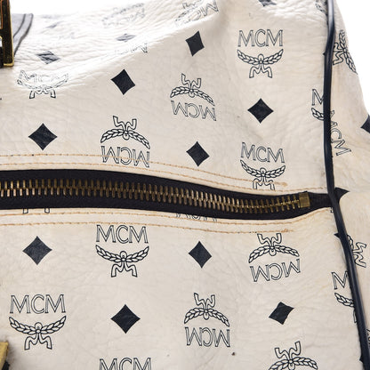 MCM Visetos Weekender Duffle Bag White 26 of 33
