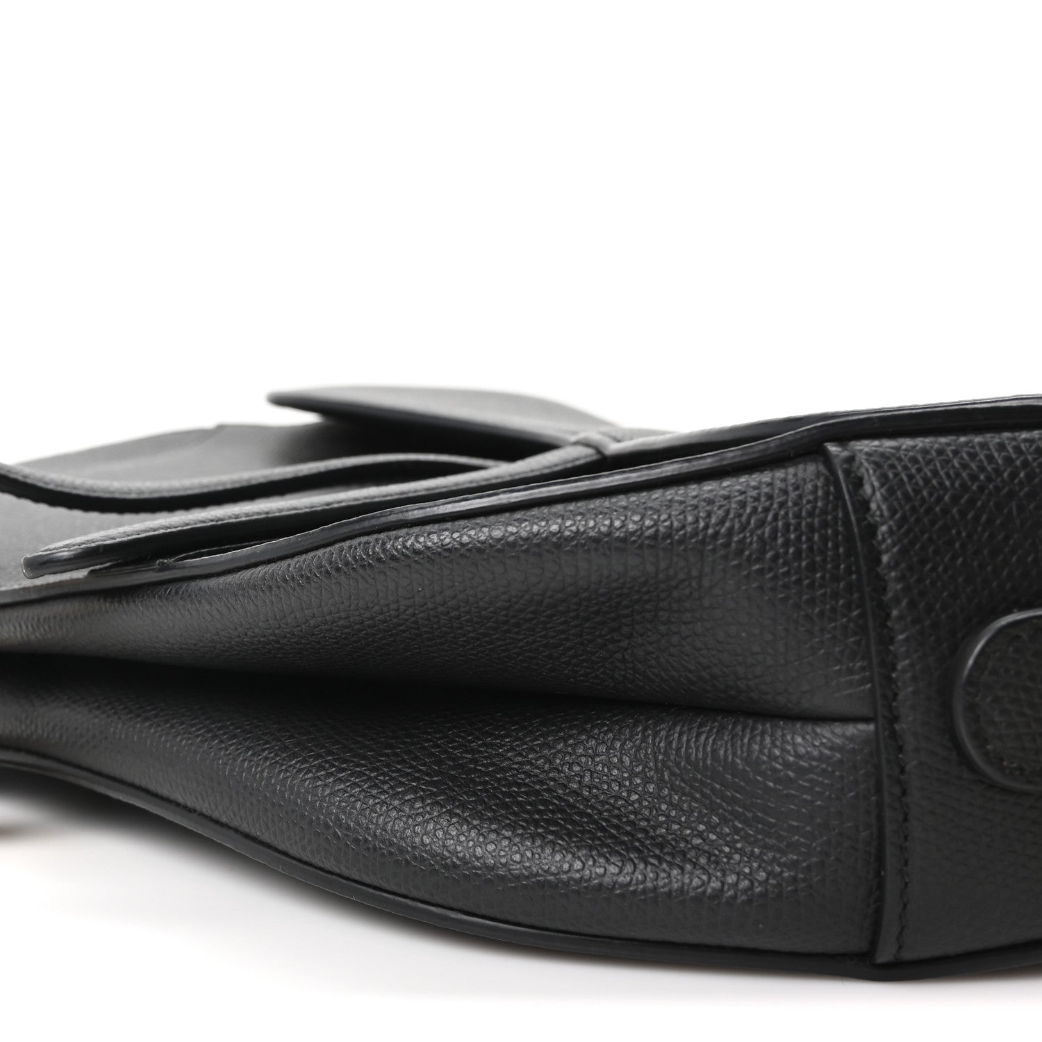 Christian Dior Grained Calfskin Saddle Bag Black 10 of 10