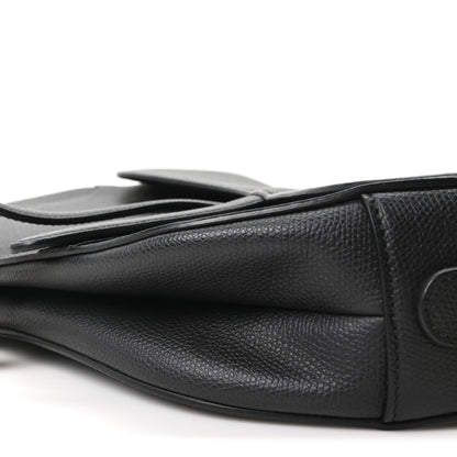 Christian Dior Grained Calfskin Saddle Bag Black 10 of 10