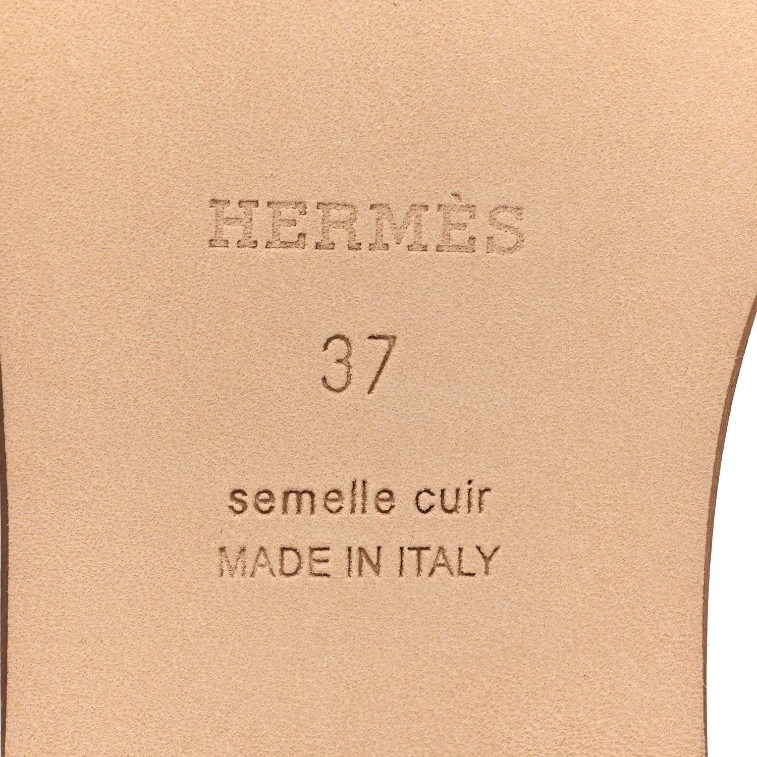 Hermes Box Calfskin Oran Sandals 37 Gold 6 of 11