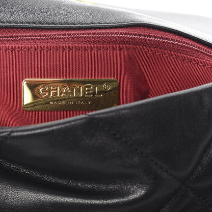 Chanel Lambskin Quilted Medium 19 Flap Black 6 of 10